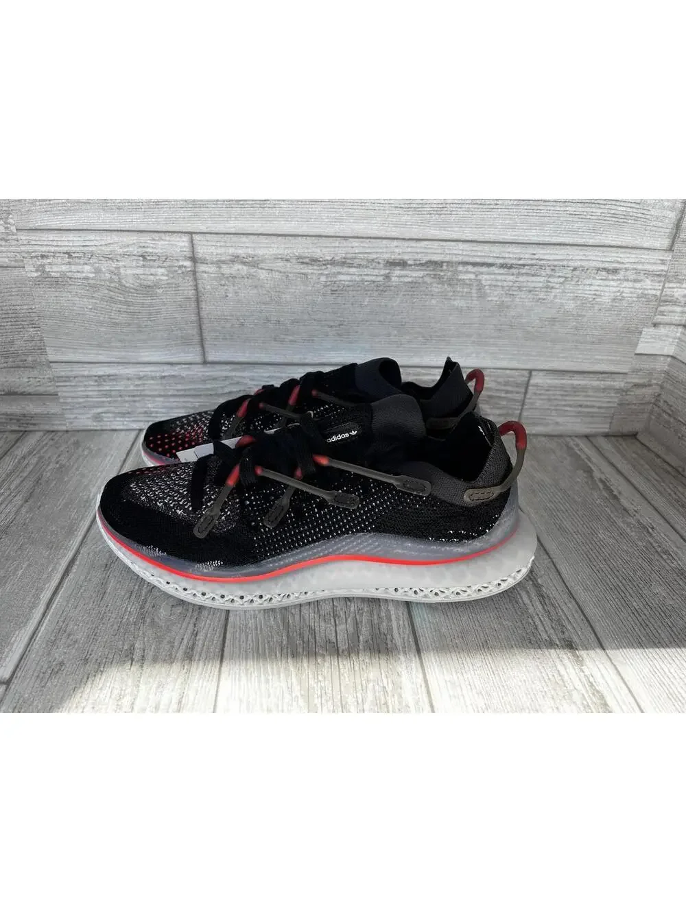 Adidas 4D Fusio Black/White/Solar Red GZ7884 Men's Size 6 Running Shoes New